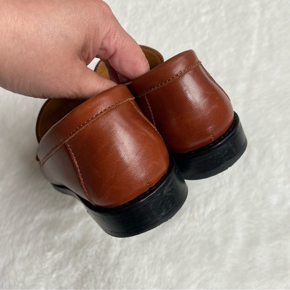 Sezane Vicky Soft Carmel Loafers with Gold Chain Detail | 36 - Picture 7 of 14